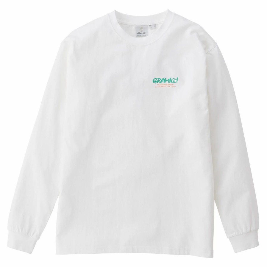 Clearance * Gramicci Mountaineering L/S Tee White / Green