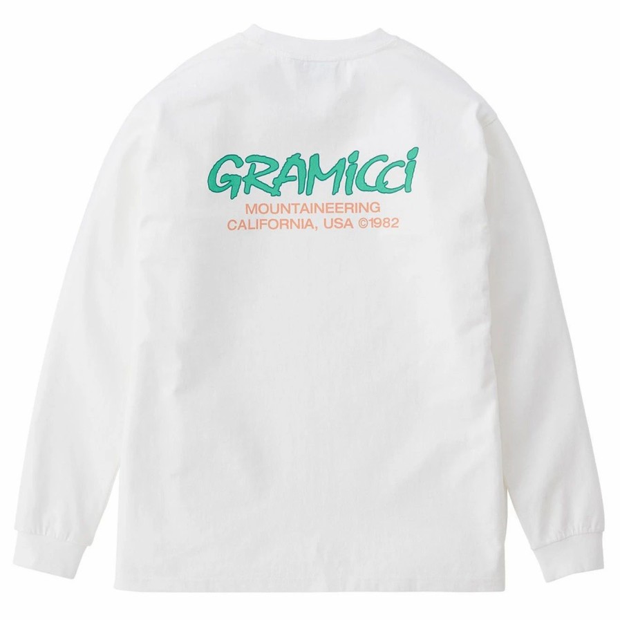 Clearance * Gramicci Mountaineering L/S Tee White / Green