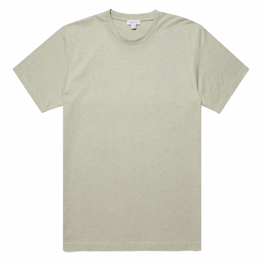 Best * Sunspel Riviera Organic T-Shirt Pistachio Melange