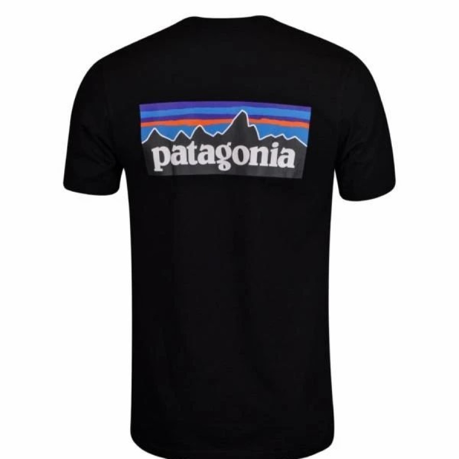 Clearance * Patagonia P-6 Logo Responsibili Tee Black