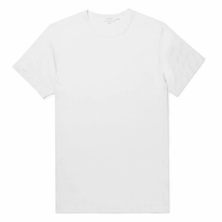 Online * Sunspel Classic Crew T-Shirt White