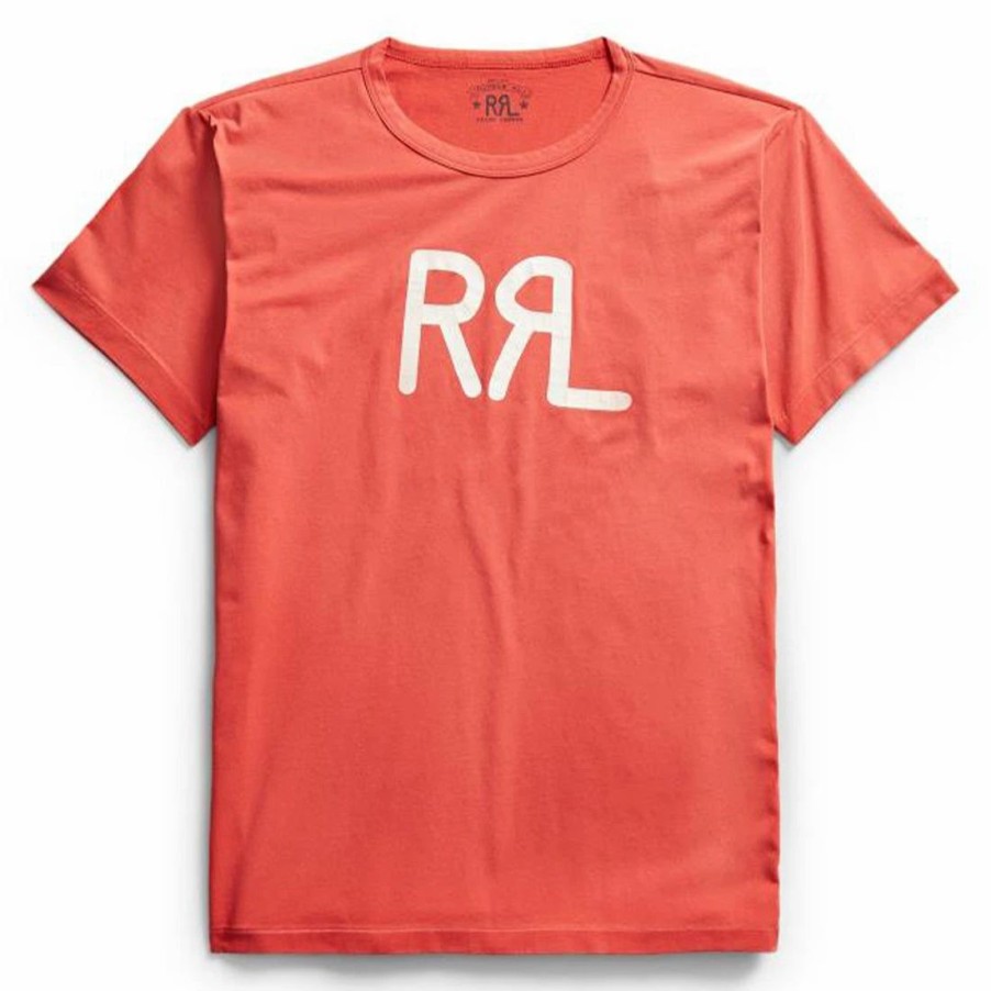 Best * Rrl By Ralph Lauren S/S Logo T-Shirt Red