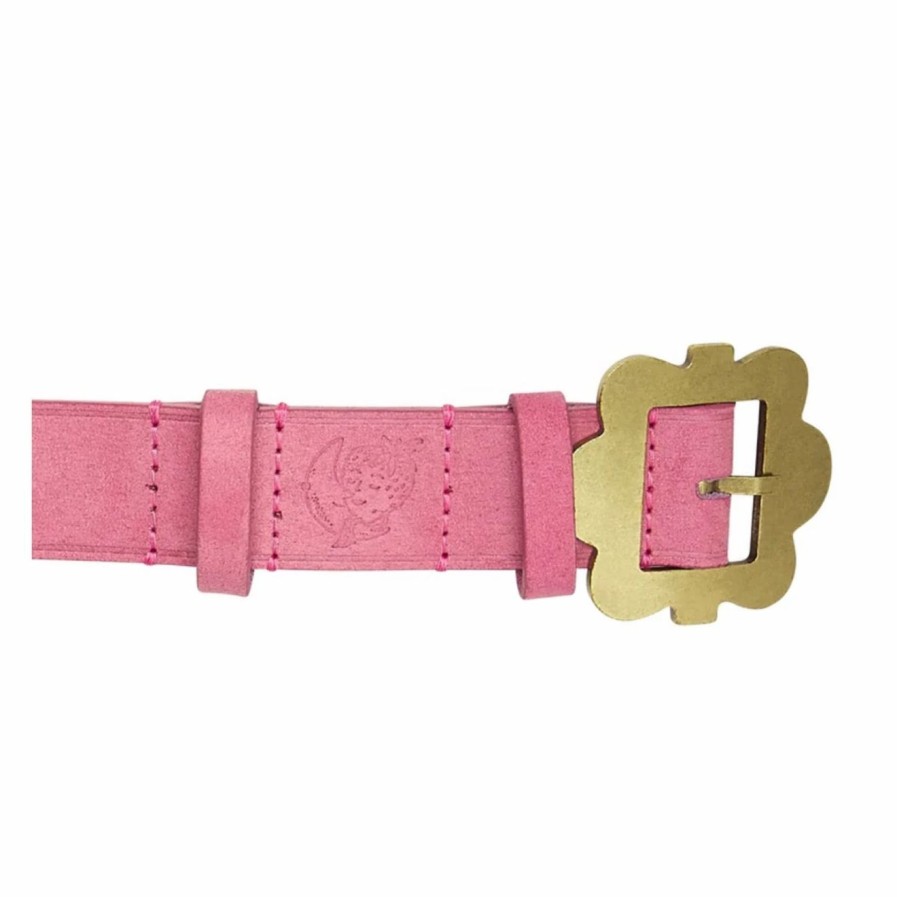 Online * Sky High Farm Workwear Belt Flower Buckle Pink