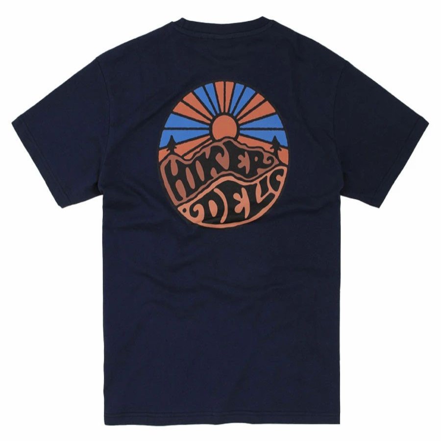 New * Hikerdelic Original Logo Short Sleeve T-Shirt Navy