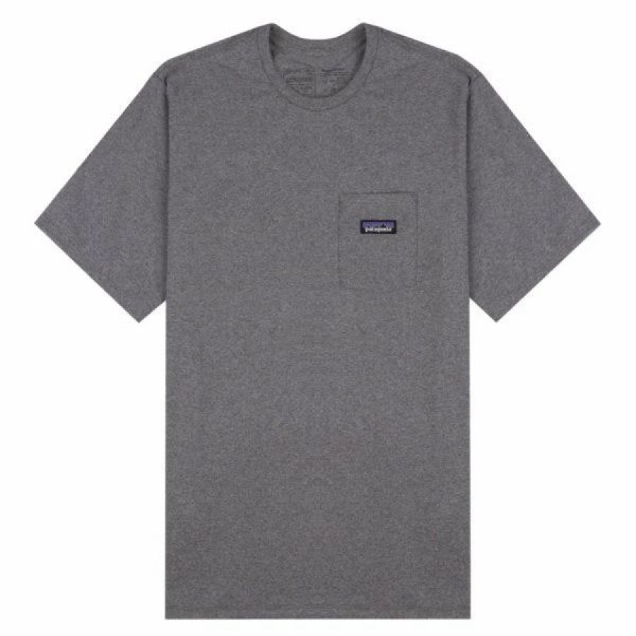 Wholesale * Patagonia P-6 Label Pocket Responsibili-Tee Gravel Heather