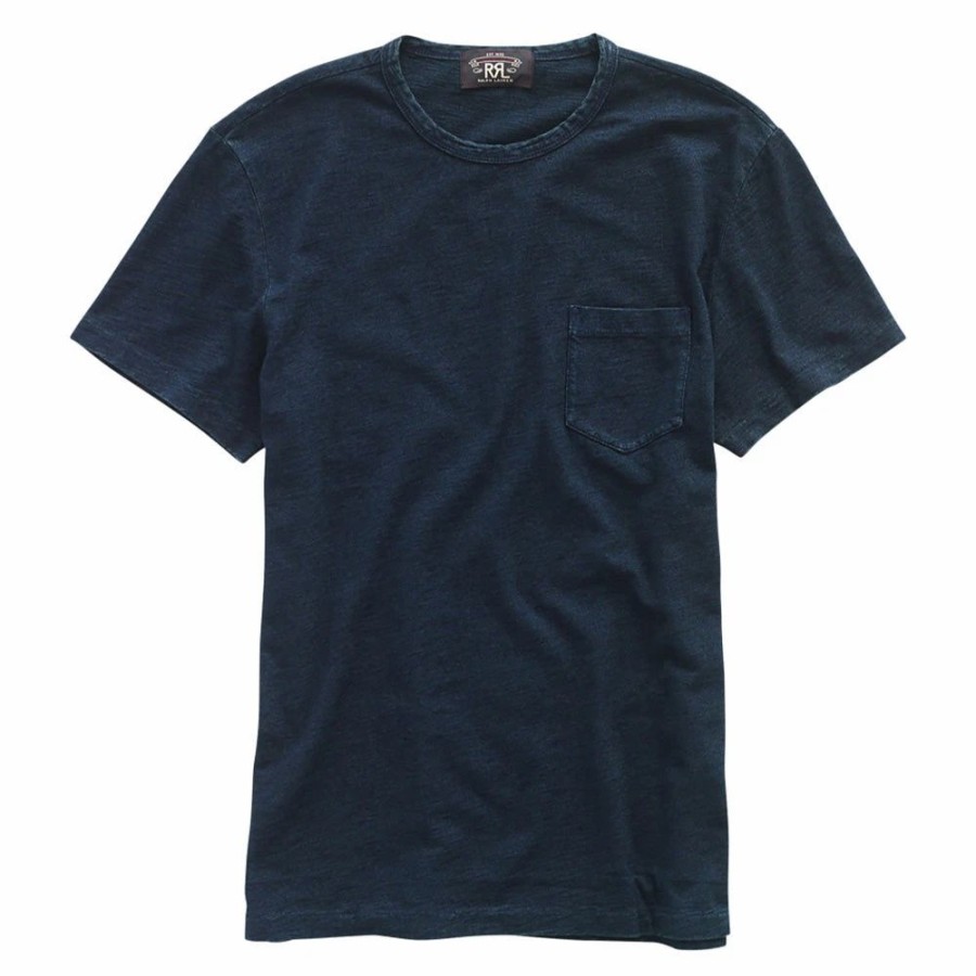 Best * Rrl By Ralph Lauren Pocket T-Shirt Indigo