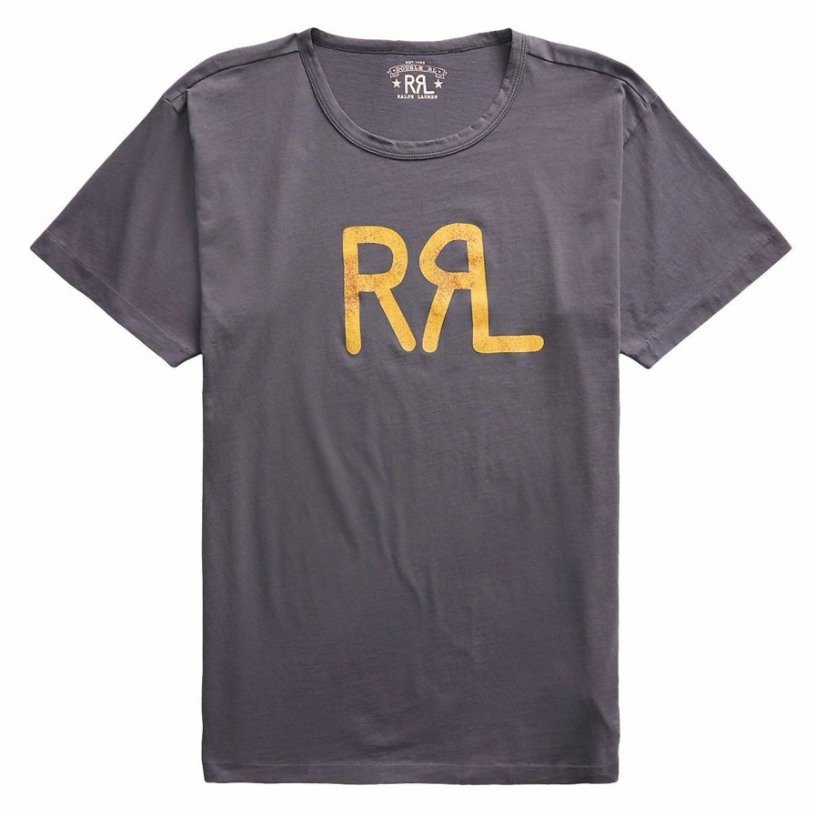 Hot * Rrl By Ralph Lauren S/S Logo T-Shirt Navy