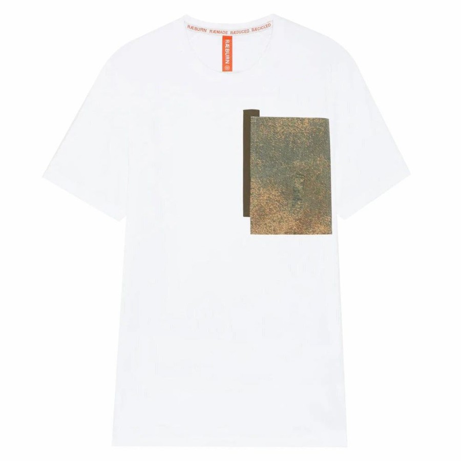 New * Raeburn Dapple Off-Cut Tee White