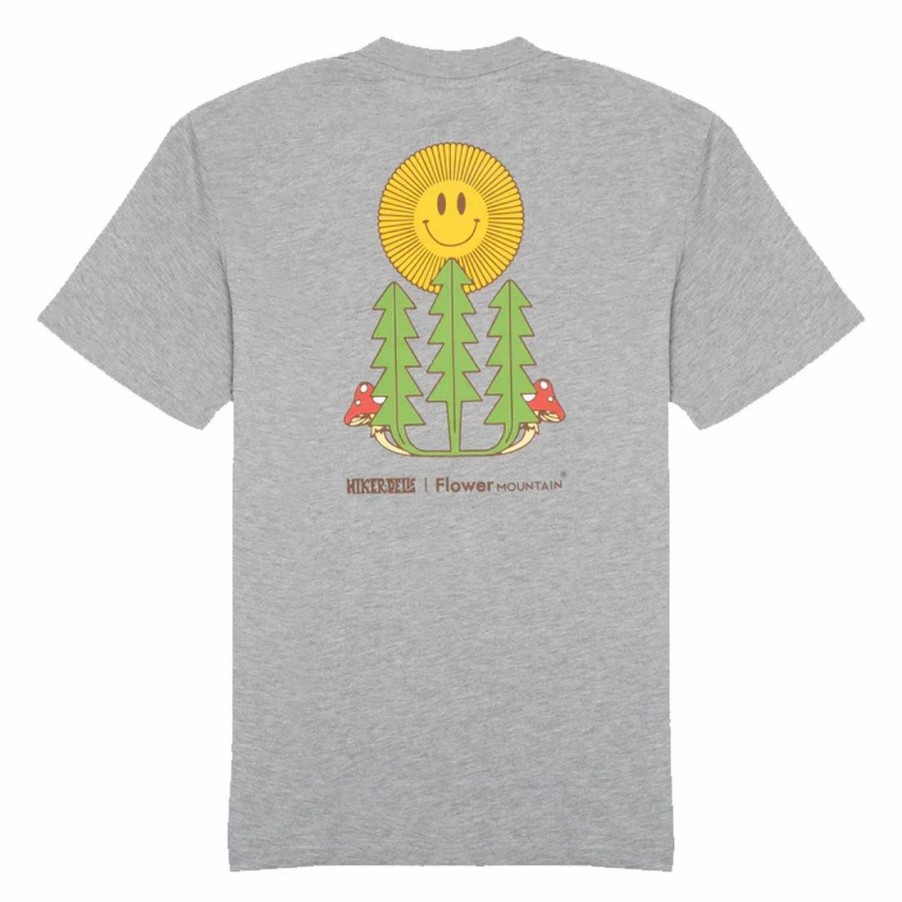 Clearance * Hikerdelic X Flower Mountain Personal Growth T-Shirt Grey Marl