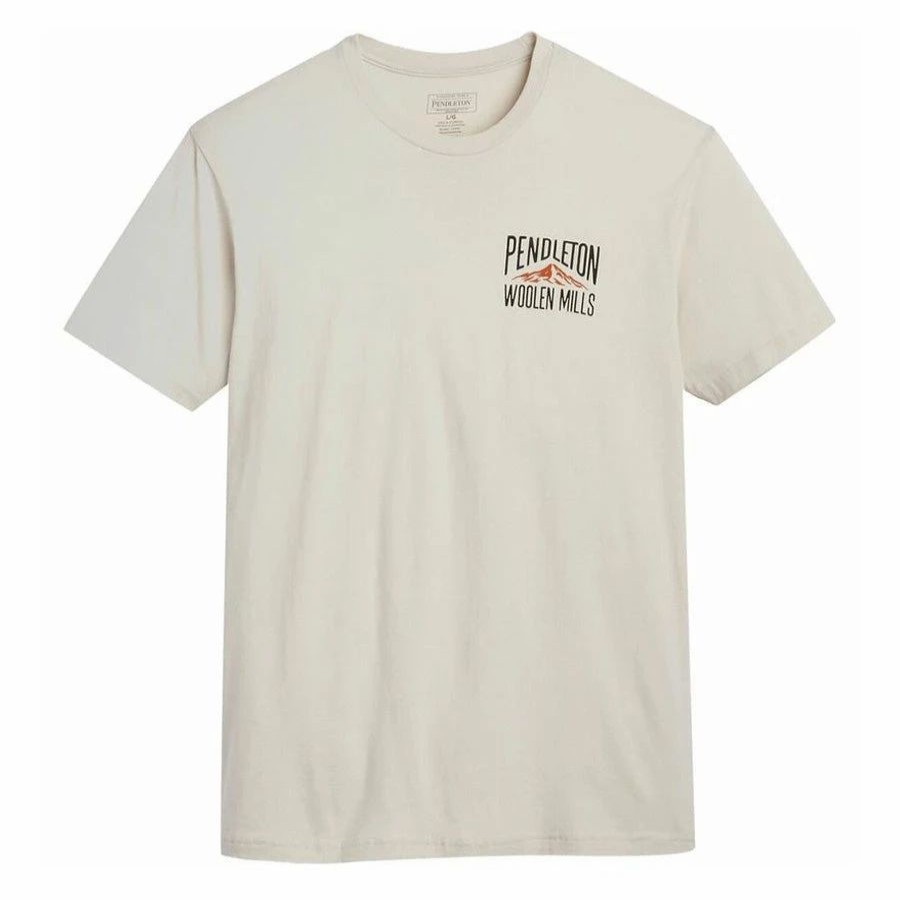 New * Pendleton Oversized Logo Graphic Tee Sand / Black