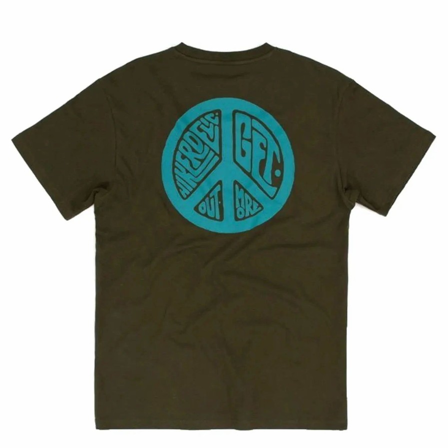 New * Hikerdelic Peace Short Sleeve T-Shirt Khaki