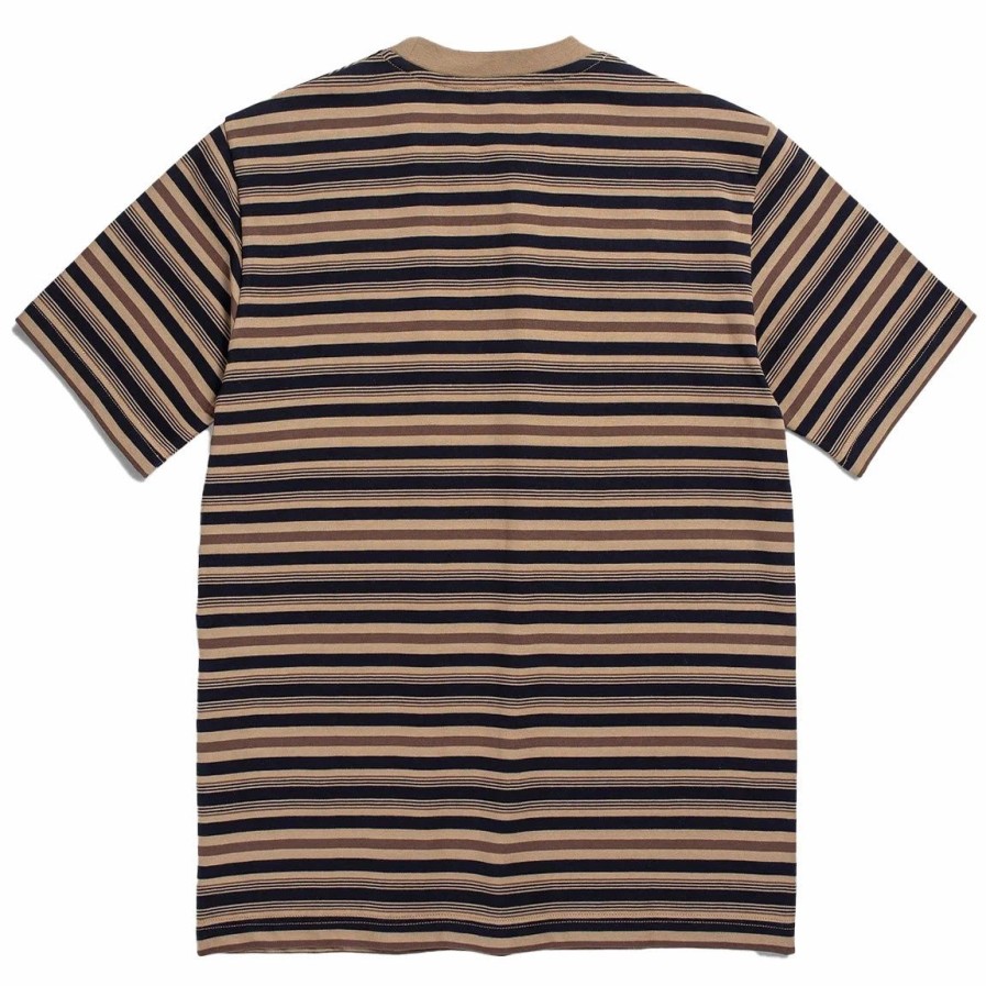 New * Norse Projects Johannes Multistripe Ss Tee Utility Khaki