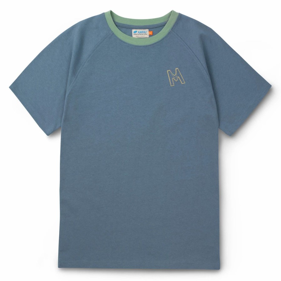 New * Karhu M-Symbol T-Shirt Flint Stone / Basil