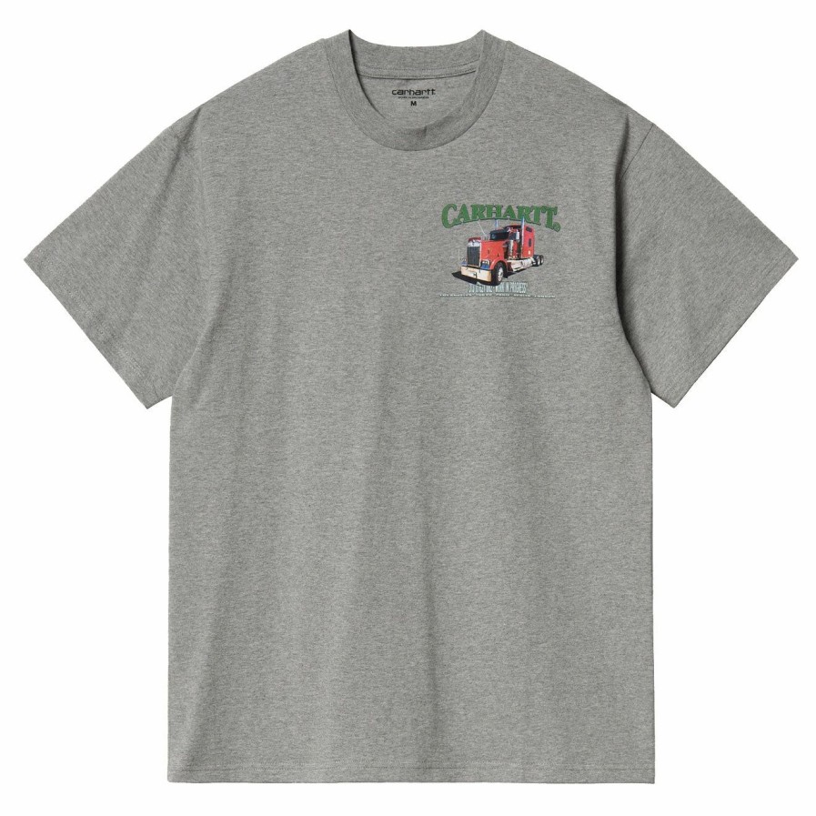 Best * Carhartt Wip S/S On The Road T-Shirt Grey Heather