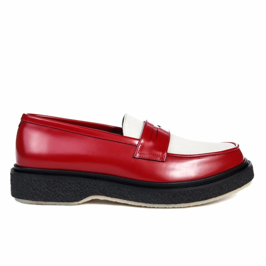 Online * Adieu Type 5 Loafer Polido Deep Red / Dots Embossed White