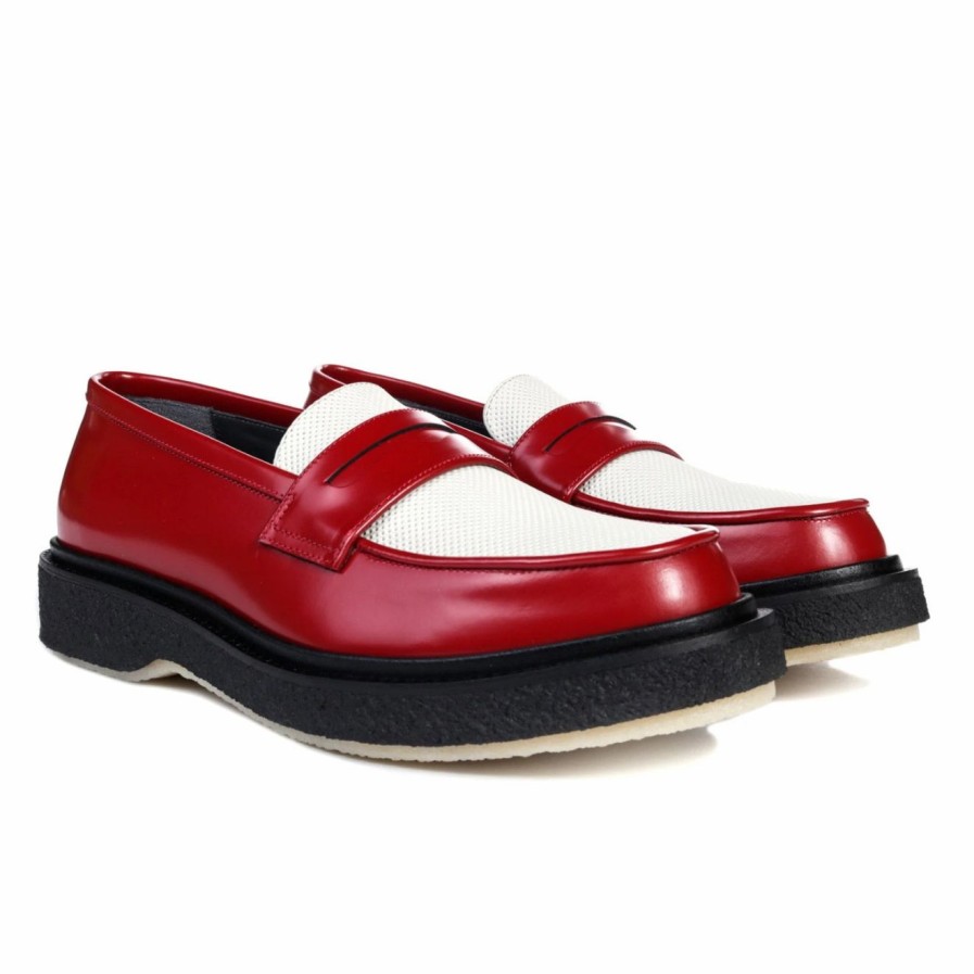 Online * Adieu Type 5 Loafer Polido Deep Red / Dots Embossed White