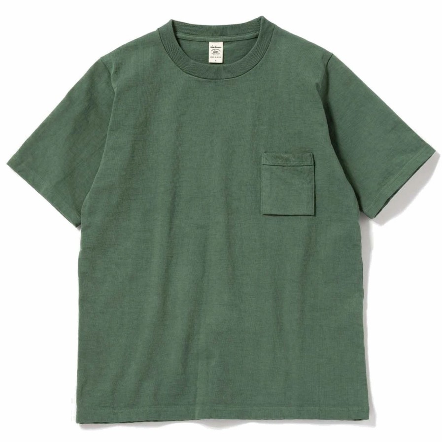 Wholesale * Jackman Dotsume Pocket Tee Ash Green