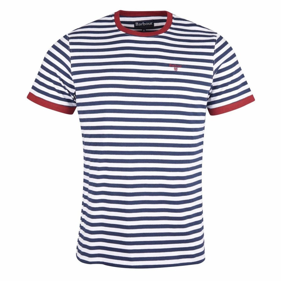 Wholesale * Barbour Quay Stripe T-Shirt Navy