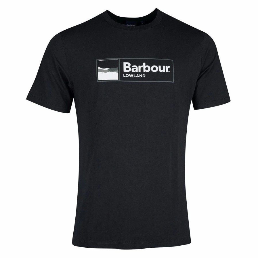 New * Barbour Lowland T-Shirt Black