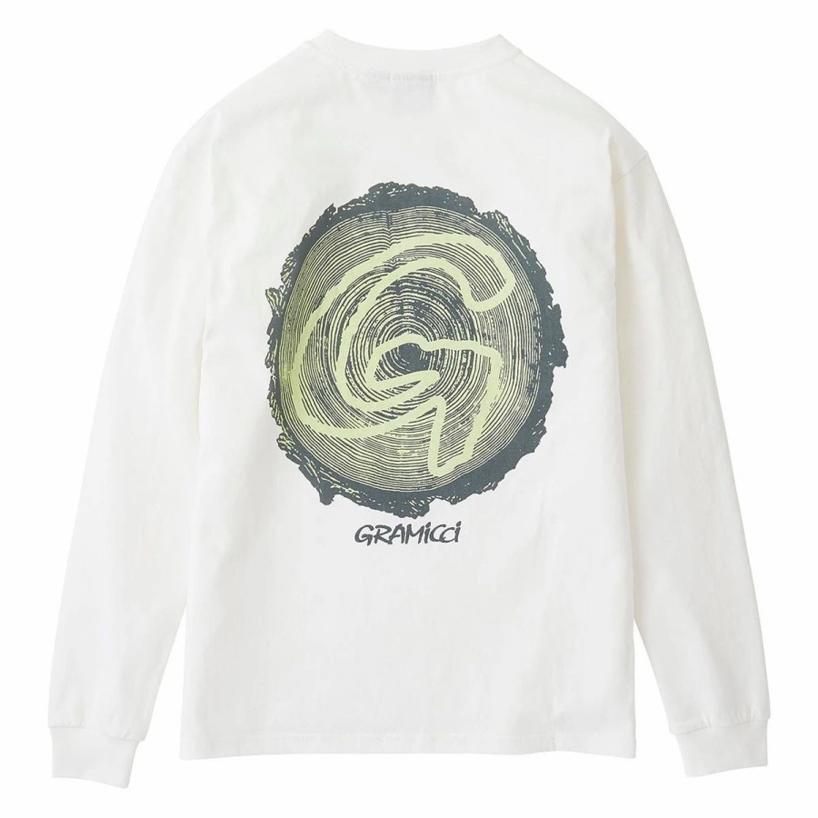 Hot * Gramicci Tree Trunk L/S Tee White