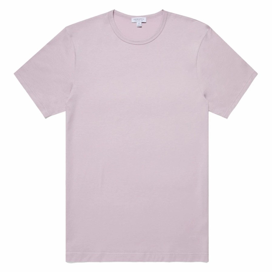 Wholesale * Sunspel Classic Crew T-Shirt Lilac