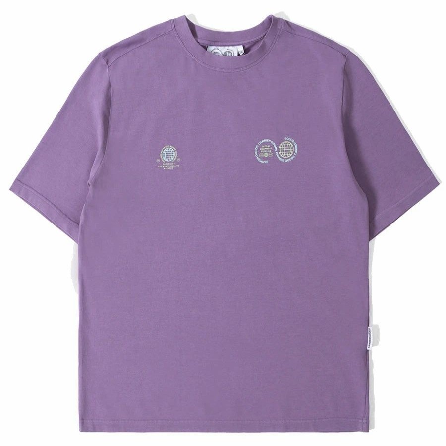 New * Carrier Goods Globe Tee Purple Sage