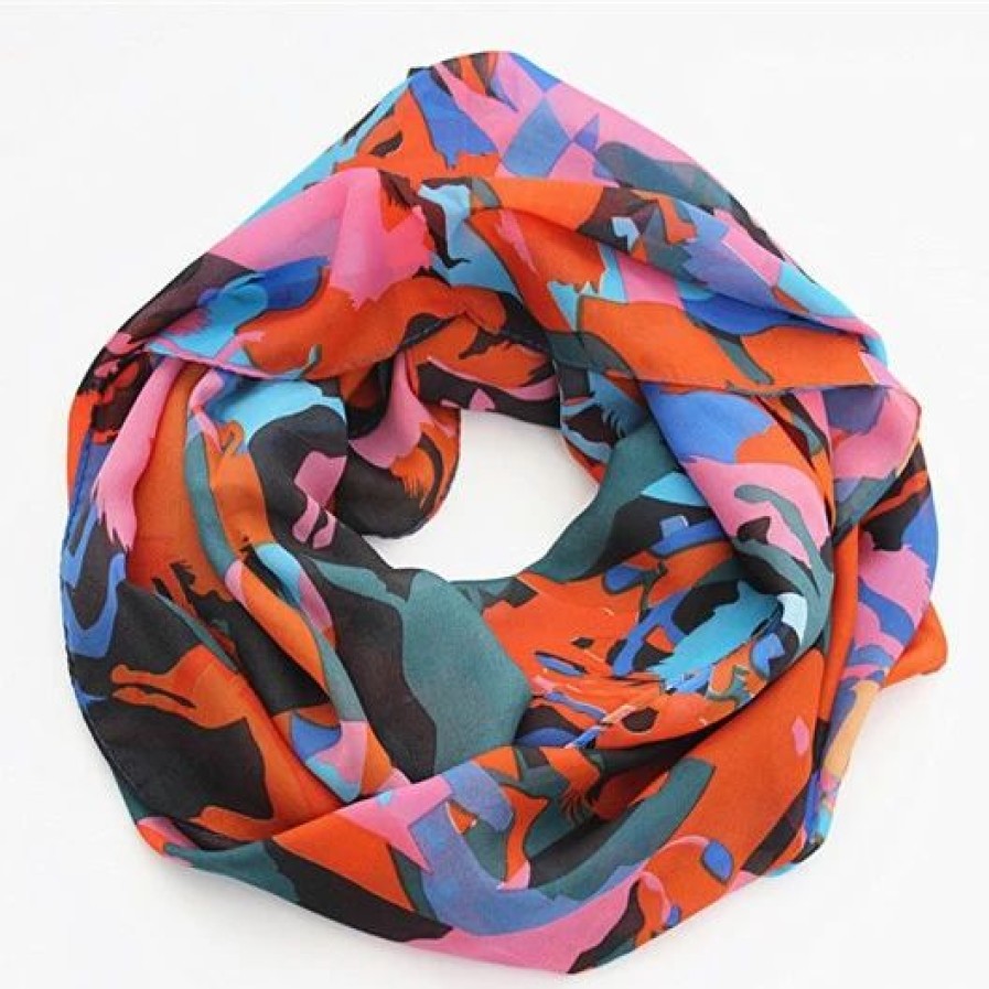 Wholesale * The Roaming Horse Modern Multi-Color Horse Infinity Scarf