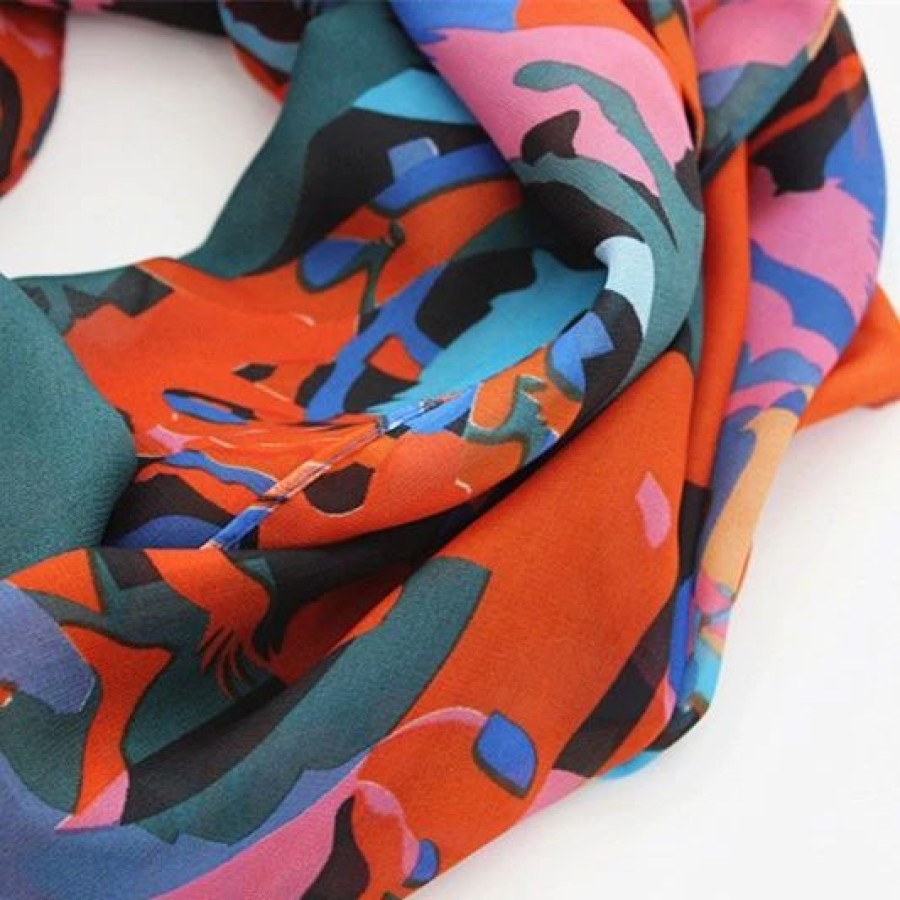 Wholesale * The Roaming Horse Modern Multi-Color Horse Infinity Scarf