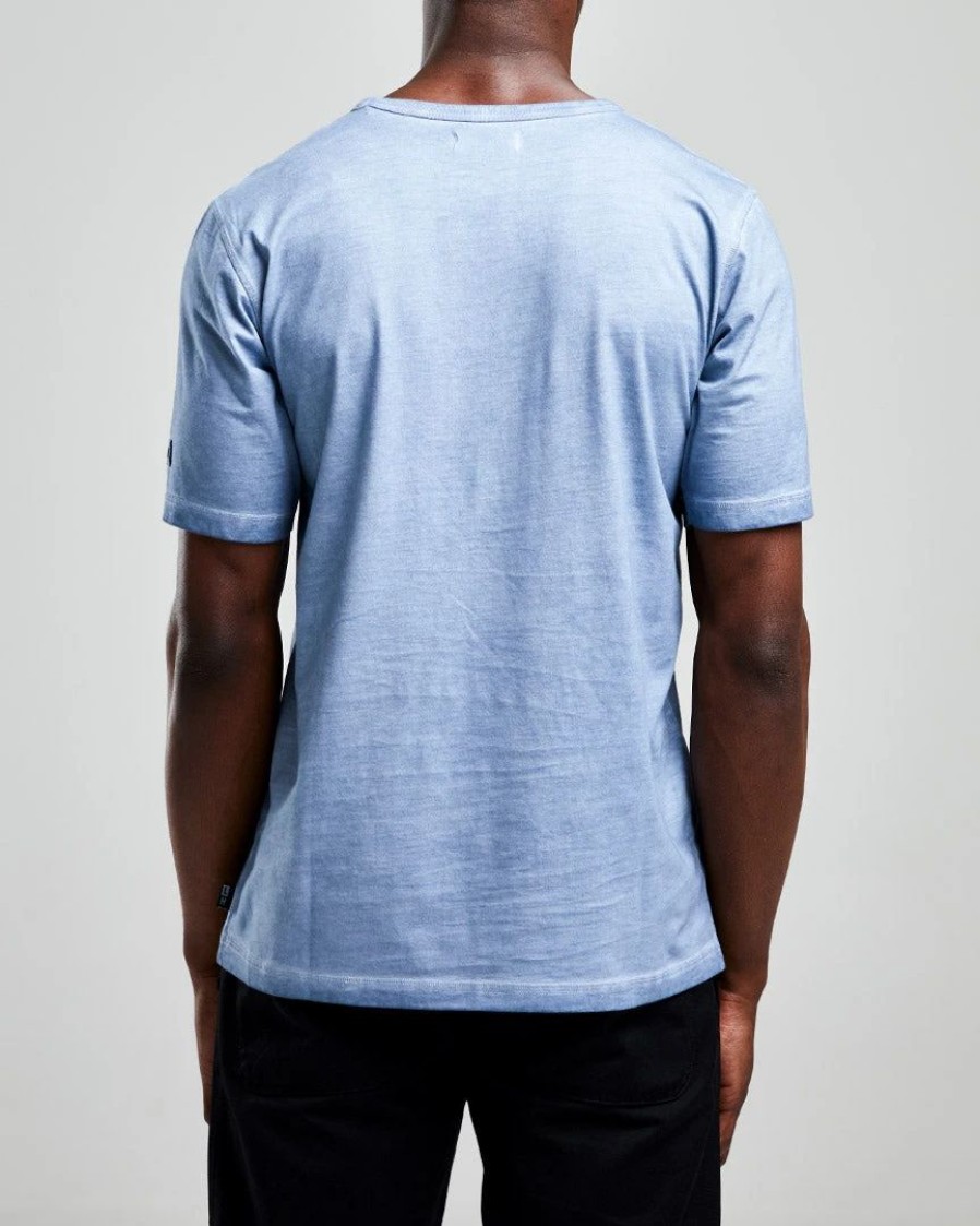 New * Left Hand Patch Tee Light Blue