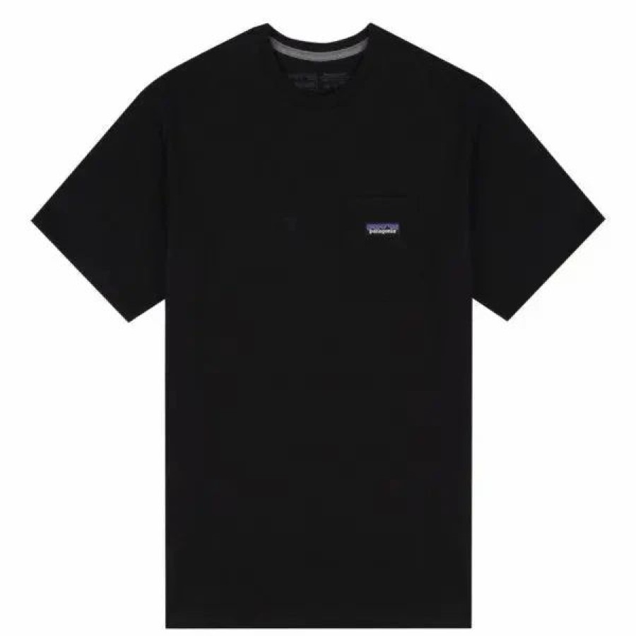 Clearance * Patagonia P-6 Label Pocket Responsibili-Tee Black