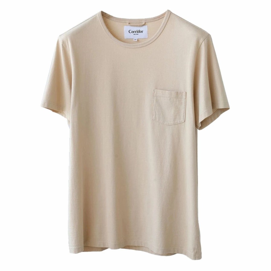 Clearance * Corridor Garment Dyed S/S Tee Antique White