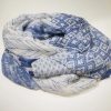 Wholesale * The Roaming Horse Mixed-Pattern Blue And White Scarf