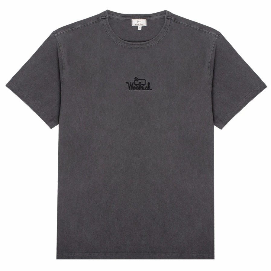 Online * Woolrich Faded Tee Black