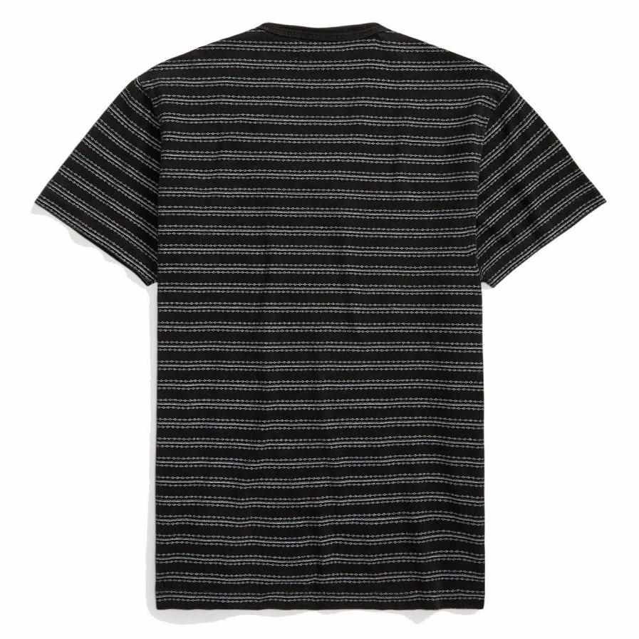 Clearance * Rrl By Ralph Lauren Indigo Striped Jersey T-Shirt Black Multi