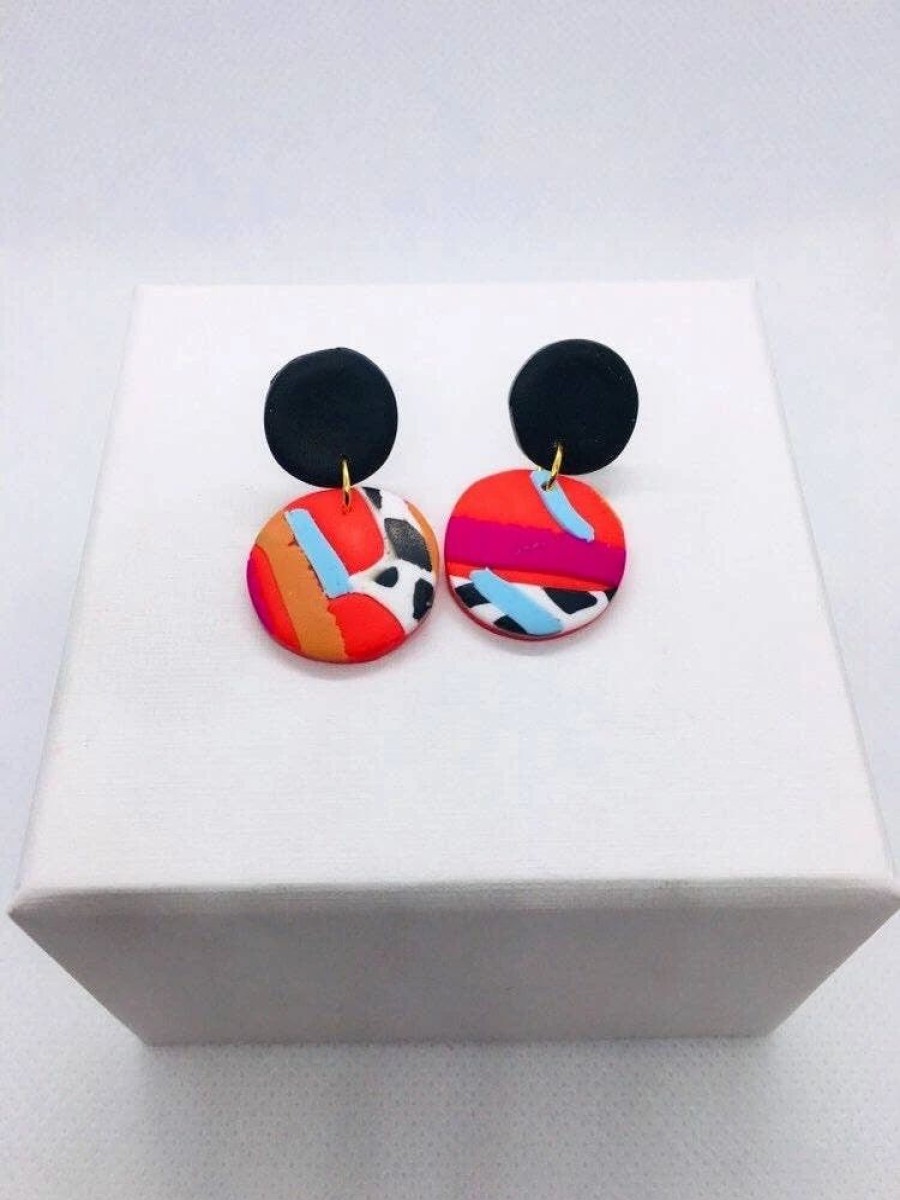 Online * No Shrinking Violet Cruella Mini Earrings With Black Stud