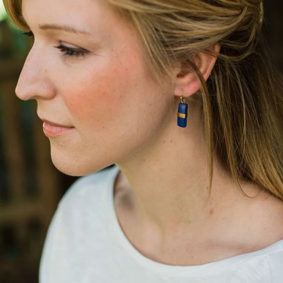 Clearance * Fair Trade Winds Madison Earrings In Midnight