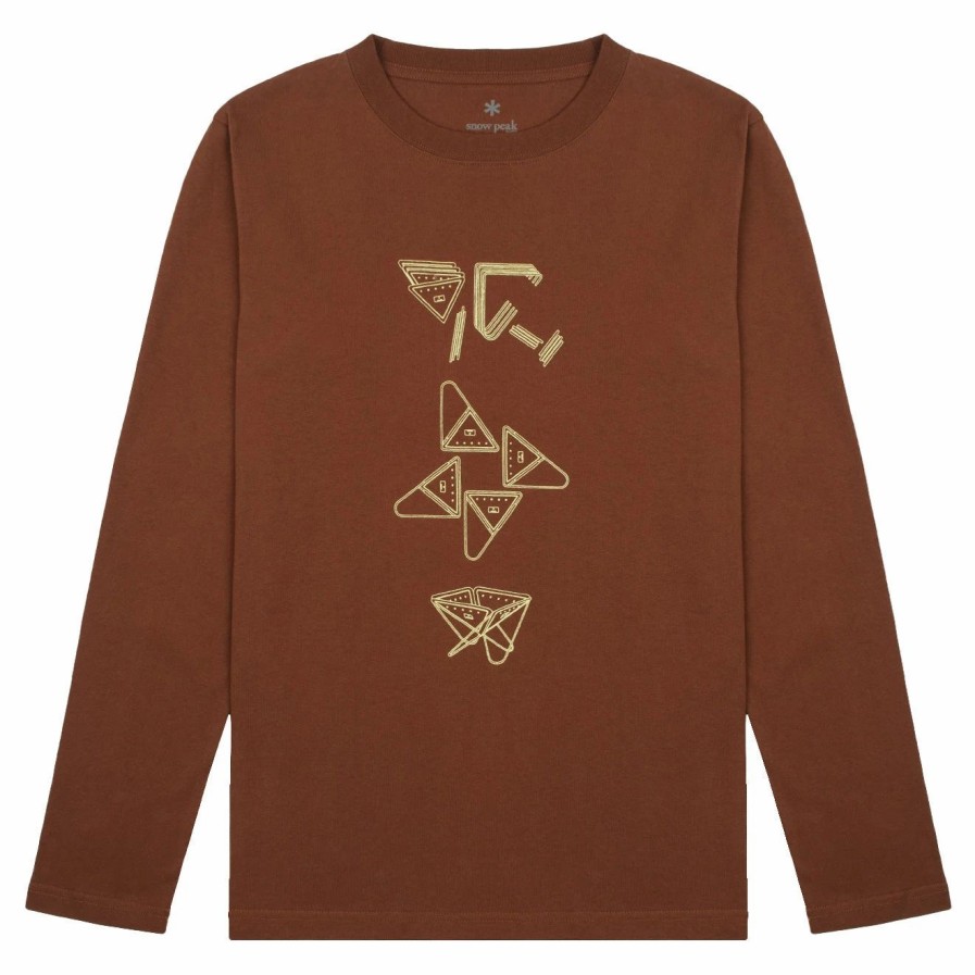 Online * Snow Peak Fireplace Long Sleeve Tee Orange