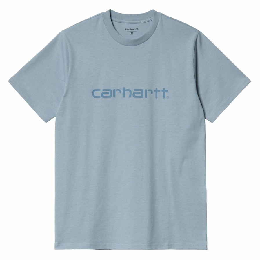 Wholesale * Carhartt Wip S/S Script T-Shirt Frosted Blue / Icy Water