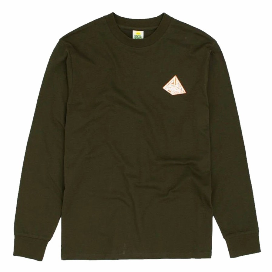 Best * Hikerdelic Pyramid Long Sleeve T-Shirt Khaki