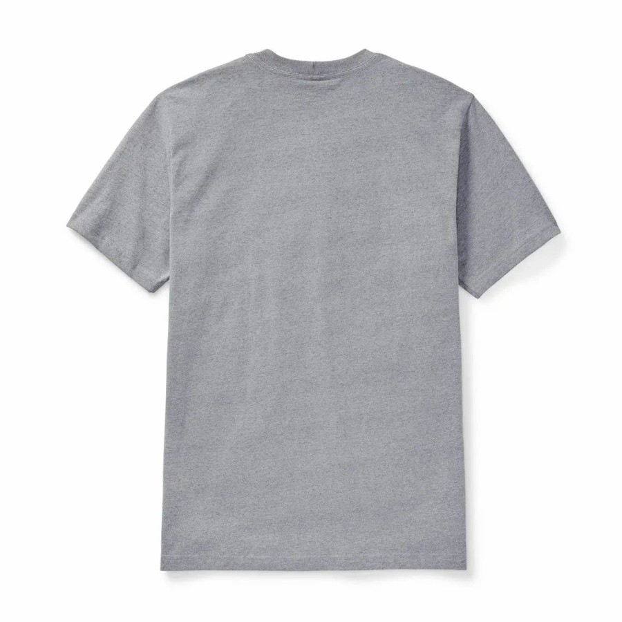 New * Filson Outfitter Solid One Pocket T-Shirt Grey Heather