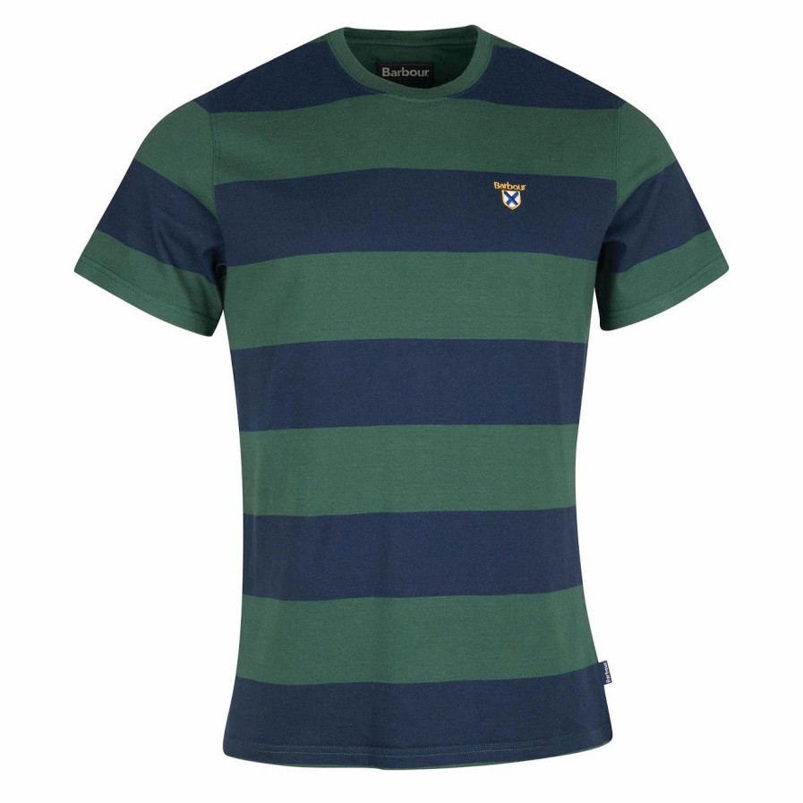 Clearance * Barbour Cornell Stripe T-Shirt Sycamore