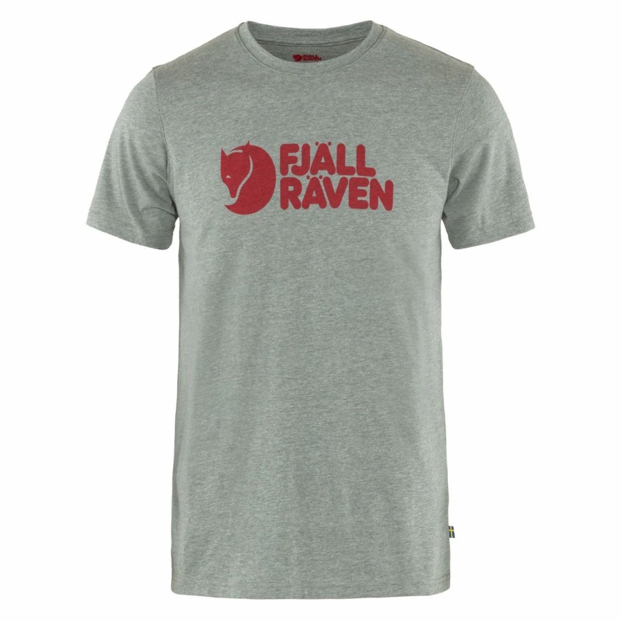 Hot * Fjallraven Logo T-Shirt Grey Melange