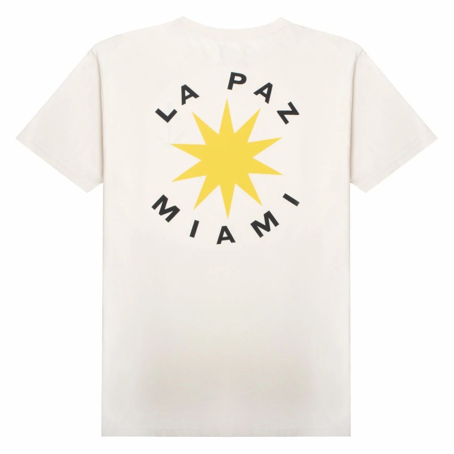 Clearance * La Paz Guerreiro Miami T-Shirt Ecru