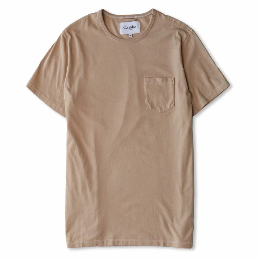 Clearance * Corridor Organic Garment Dye T-Shirt Cuban Sand