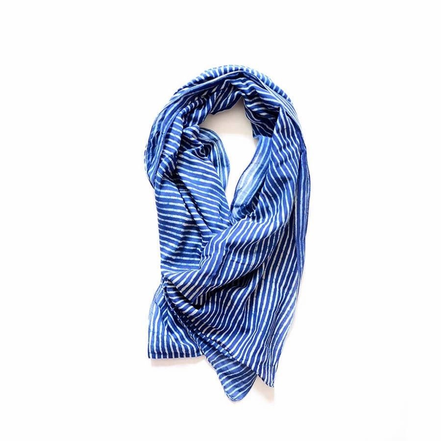 New * Ichcha Indi Stripe Block Printed Scarf