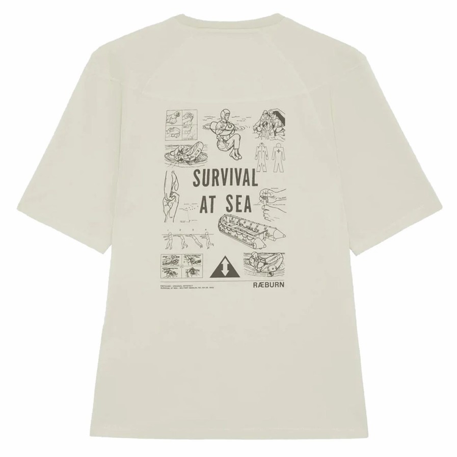 Clearance * Raeburn Survival At Sea Graphic Tea White