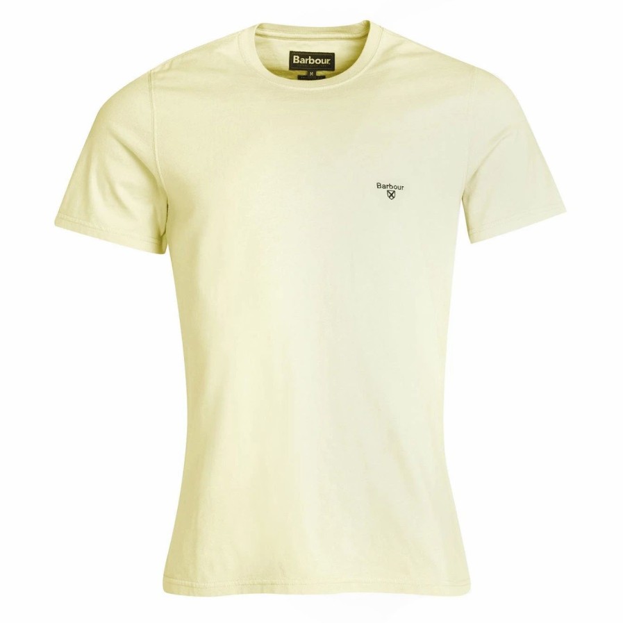 Hot * Barbour Sports Tee Lemon Zest