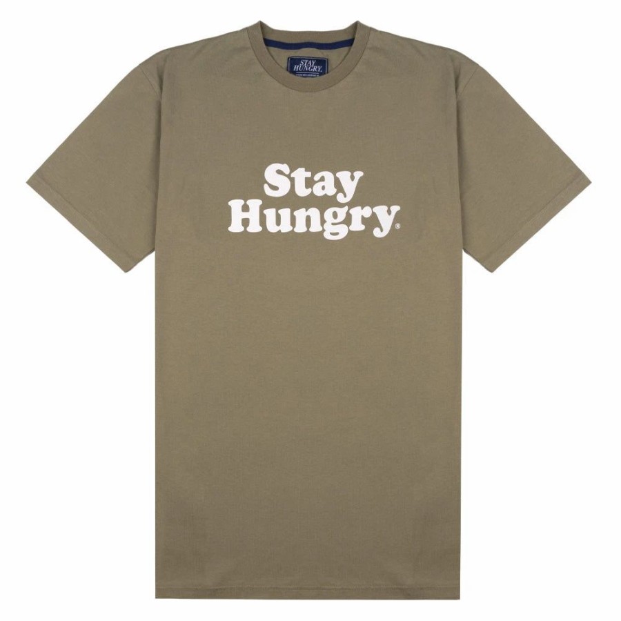 Hot * Stay Hungry Smooth T-Shirt Bamboo / White