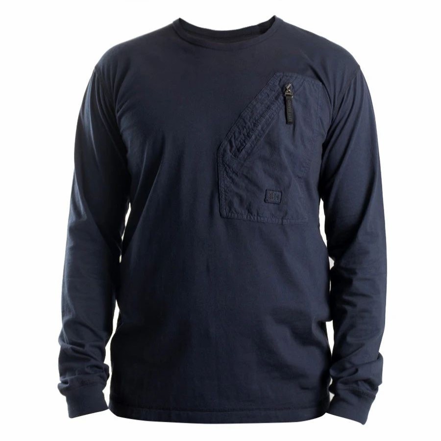 Clearance * Left Hand L/S Pocket Tee Navy