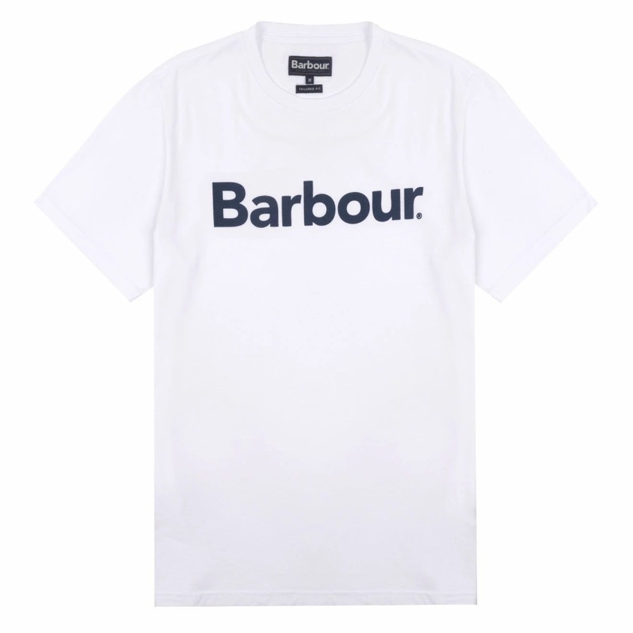 Online * Barbour Logo T-Shirt White